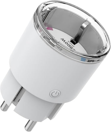 Mini enchufe inteligente, enchufe inteligente con función de temporizador y control mediante aplicación, monitoreo de energía con toma Wi-Fi, control de voz con Alexa/Google Home, certificación TÜV,